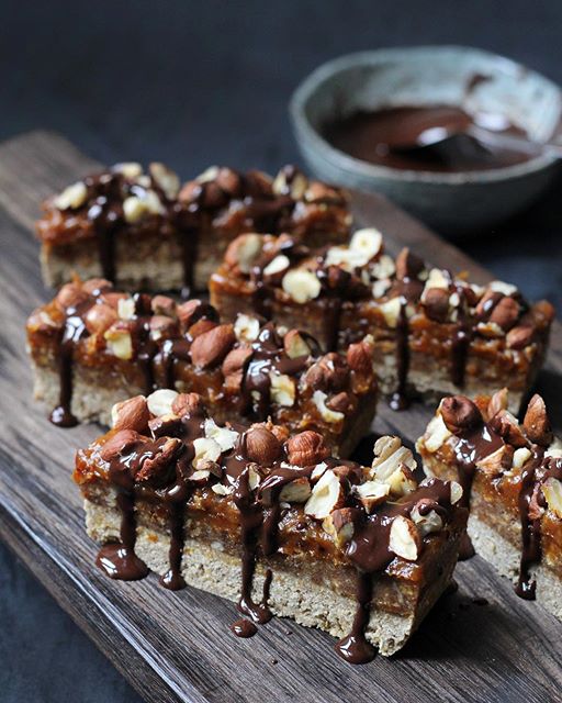 Nutty Caramel Chocolate Bars Recipe The Feedfeed