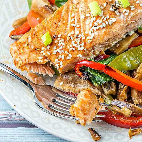 Asian Sheet Pan Salmon by bunsenburnerbakery | Quick & Easy Recipe