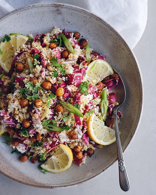 Spicy Roasted Chickpea And Cauliflower Salad Recipe | The Feedfeed