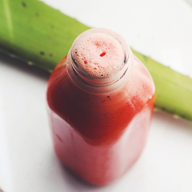 Watermelon & Aloe Vera Juice by eatherainbow | Quick & Easy Recipe | The Feedfeed