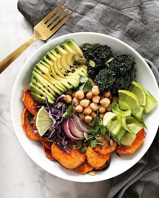 Roasted Sweet Potato Bowl With Cucumber Ribbons Recipe | The Feedfeed