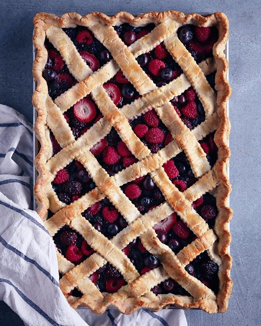 Mixed Berry Lattice Slab Pie Recipe The Feedfeed
