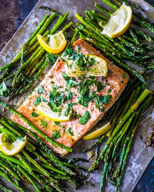 Sheet Pan Salmon With Lemon And Asparagus Recipe | The Feedfeed