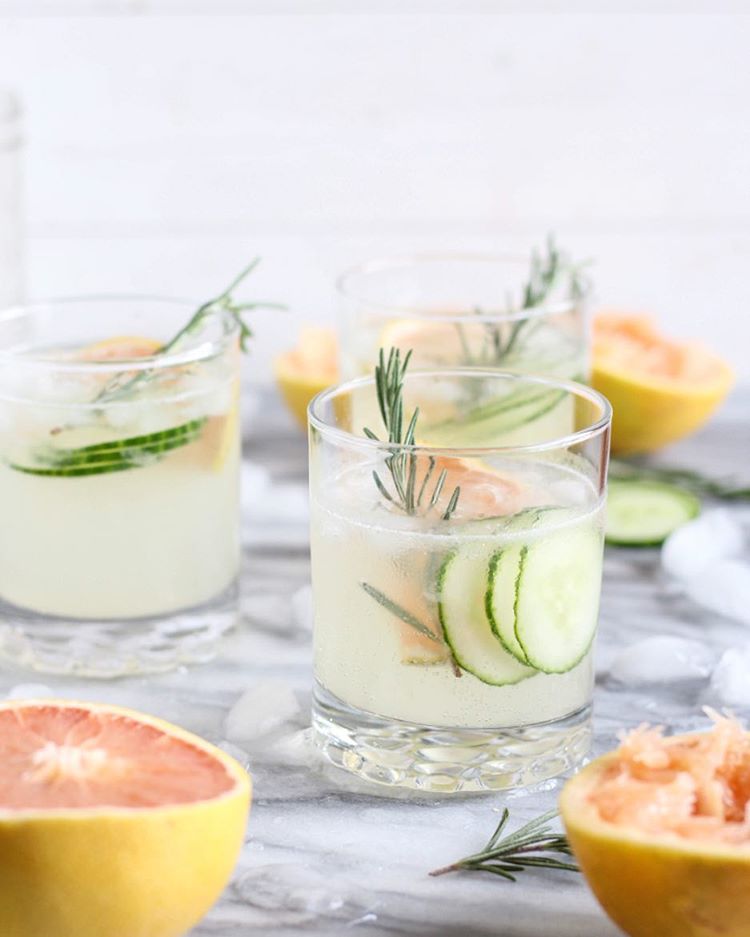 Cucumber Grapefruit Cocktails Recipe The Feedfeed