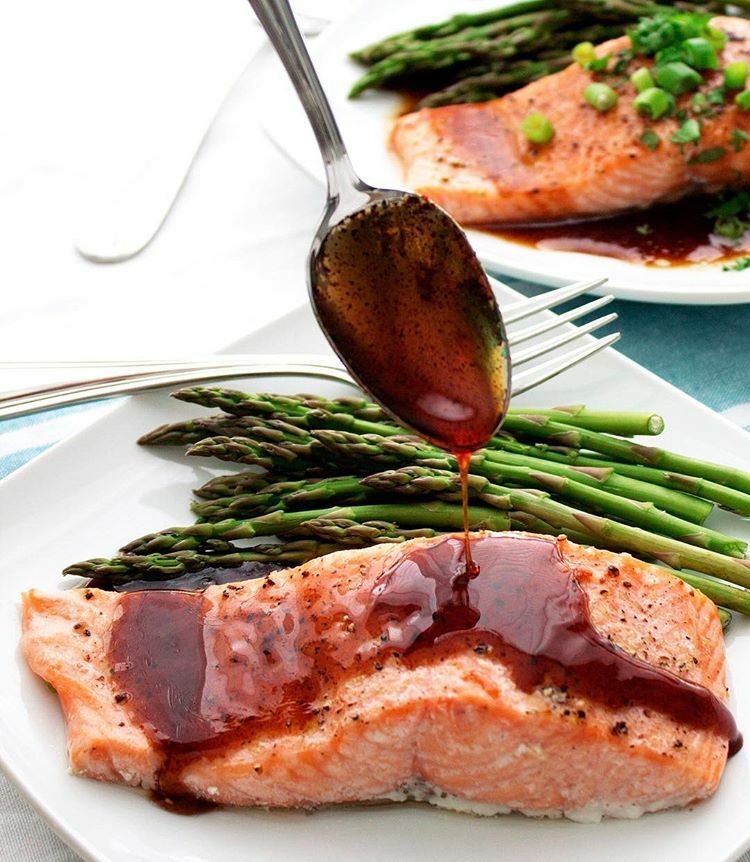 Salmon With Maple Bourbon Glaze Recipe By Kit Hondrum The Feedfeed