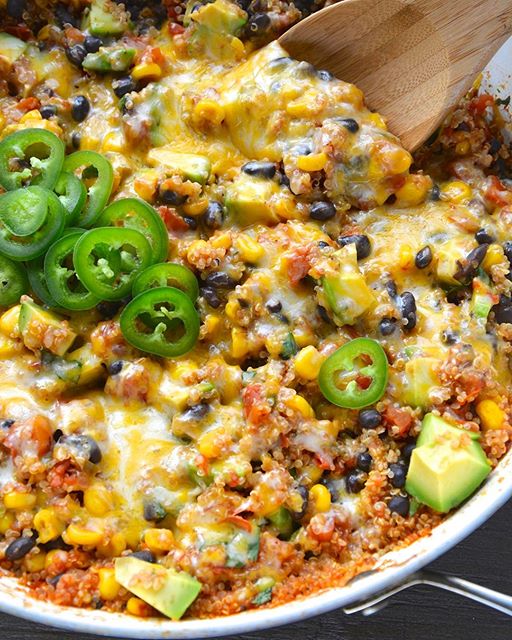 Cheesy Chipotle Quinoa With Black Beans, Corn & Avocado by ...