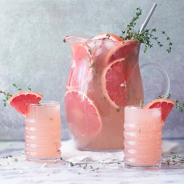 Grapefruit And Thyme Detox Water By Rachels Fit Kitchen Quick Easy Recipe The Feedfeed