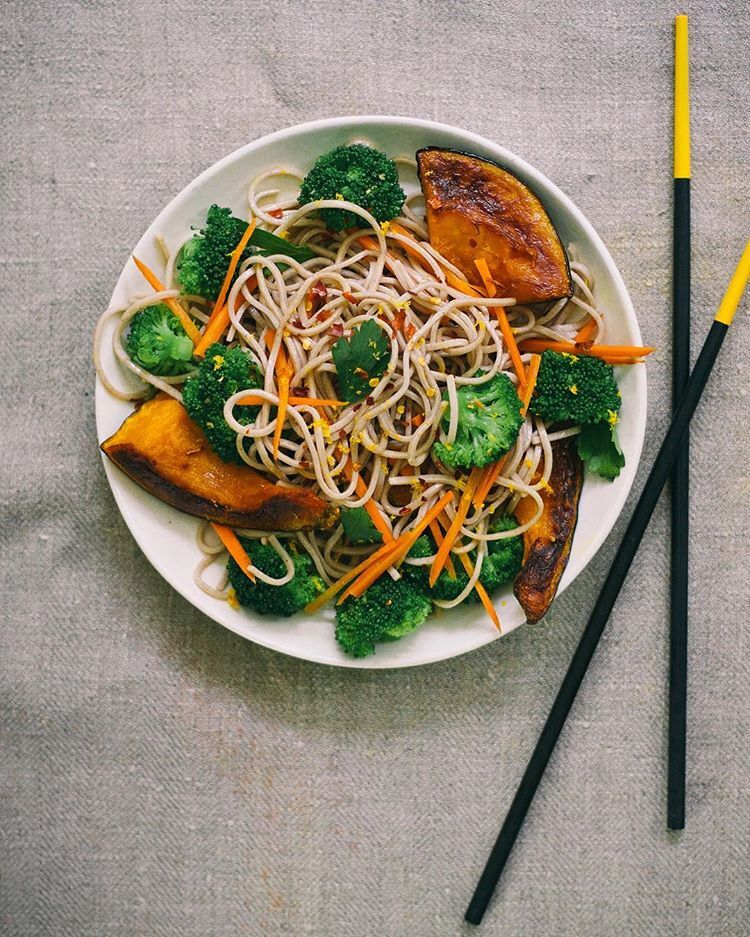 Soba Noodles With Kabocha And Broccoli Recipe | The Feedfeed