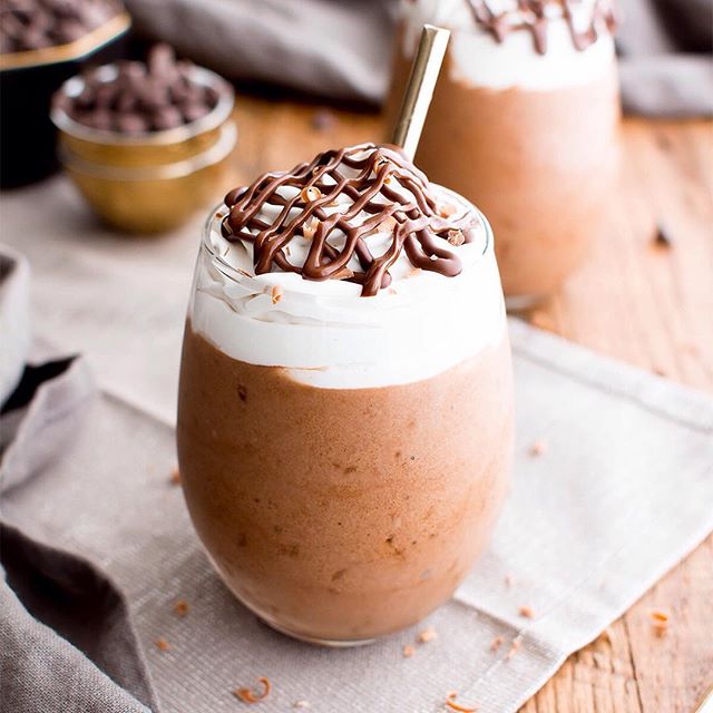 Almond Milk Mocha Frappe With Coconut Whip by beamingbaker Quick