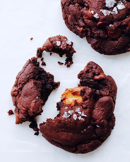 Caramel Stuffed Chocolate Chip Cookies Recipe By Abby Stolfo The Urban Domestic The Feedfeed