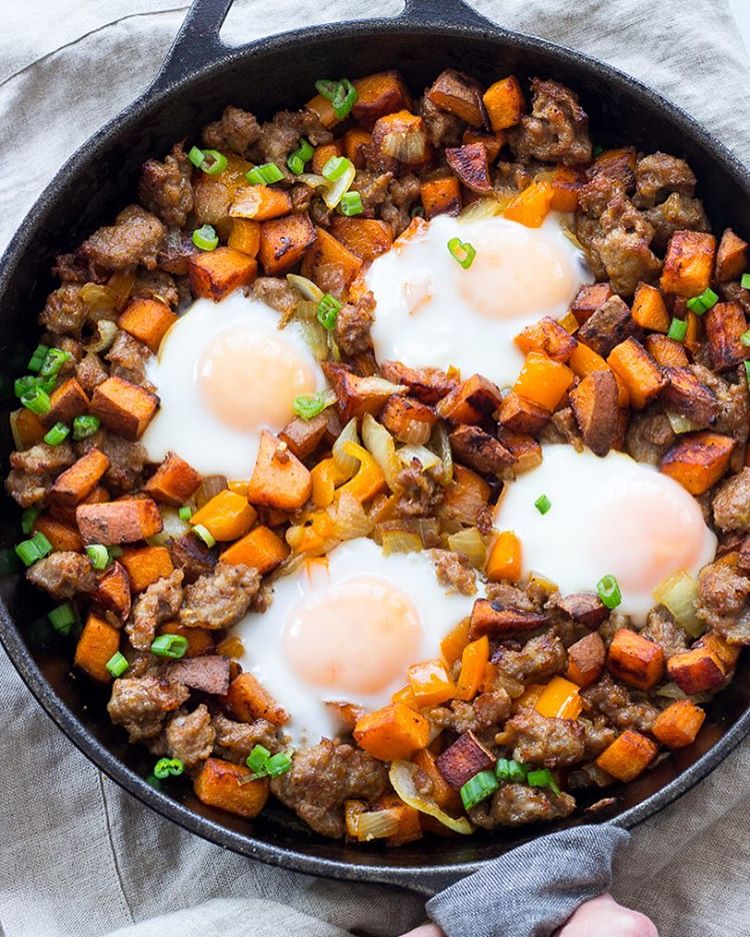 Skillet Sweet Potato Hash With Sausage Recipe | The Feedfeed