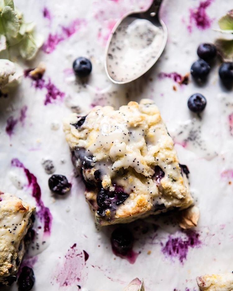 Lemon Poppy Seed Scones With Blueberries Recipe The Feedfeed