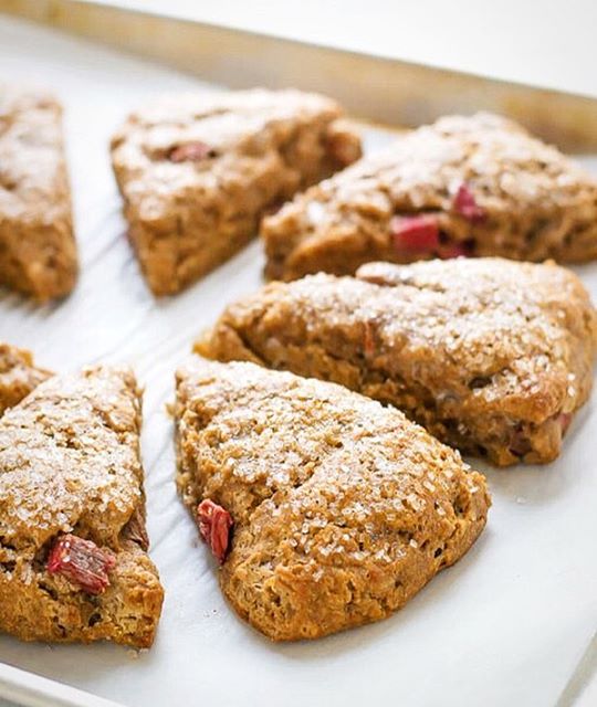 Whole Wheat Flour Rhubarb Scones Recipe The Feedfeed