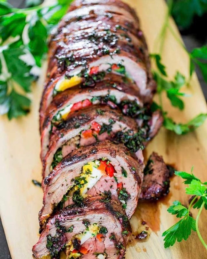 Stuffed Flank Steak With Garlic And Herbs by jocooks Quick & Easy