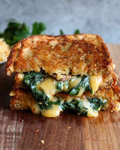 Chipotle Havarti And Gouda Grilled Cheese With Mushrooms Recipe The