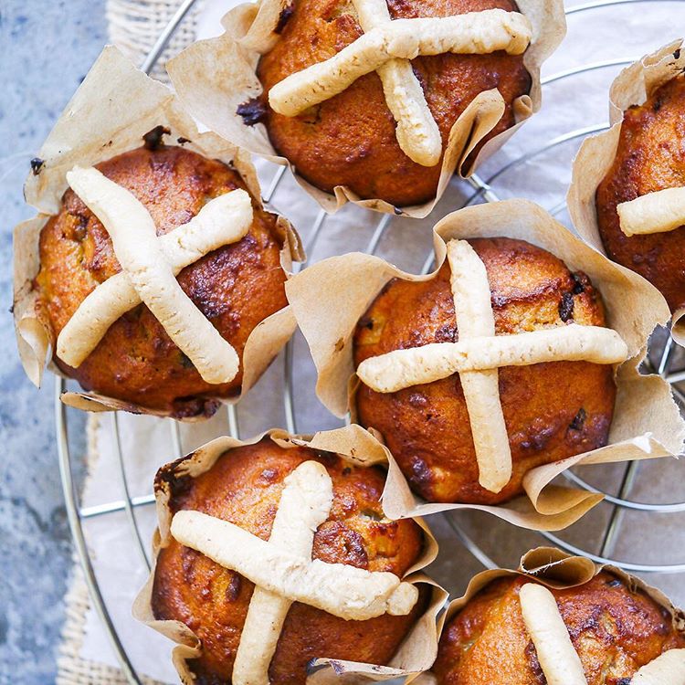 Yummy Recipe for Hot Cross Muffins by nourish_everyday.