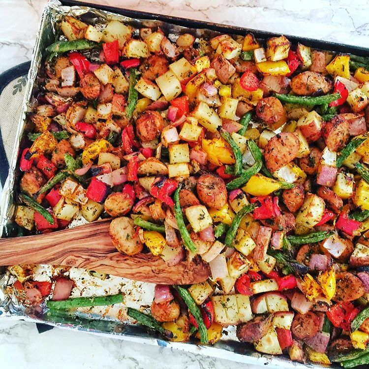 Grilled Chicken Sausage and Peppers – The Dinner Shift