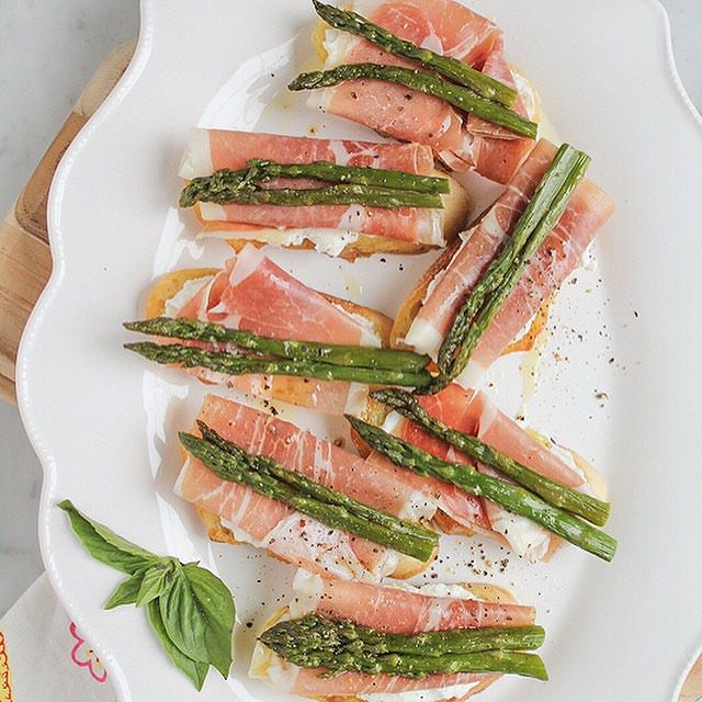 Asparagus And Prosciutto Crostini Recipe The Feedfeed