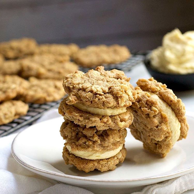 Oatmeal And Vanilla Buttercream Sandwich Cookies Recipe The Feedfeed