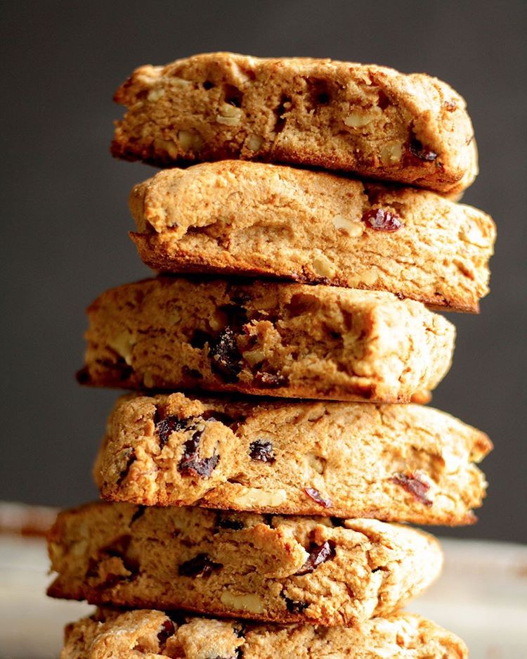 Whole Wheat Cranberry Walnut Scones Recipe The Feedfeed