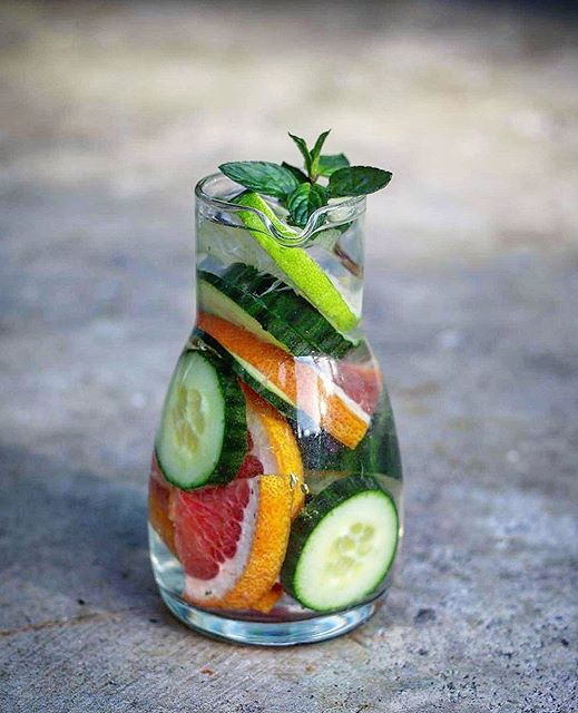 Cucumber, Mint & Grapefruit Infused Water recipe by Mon's flavors The