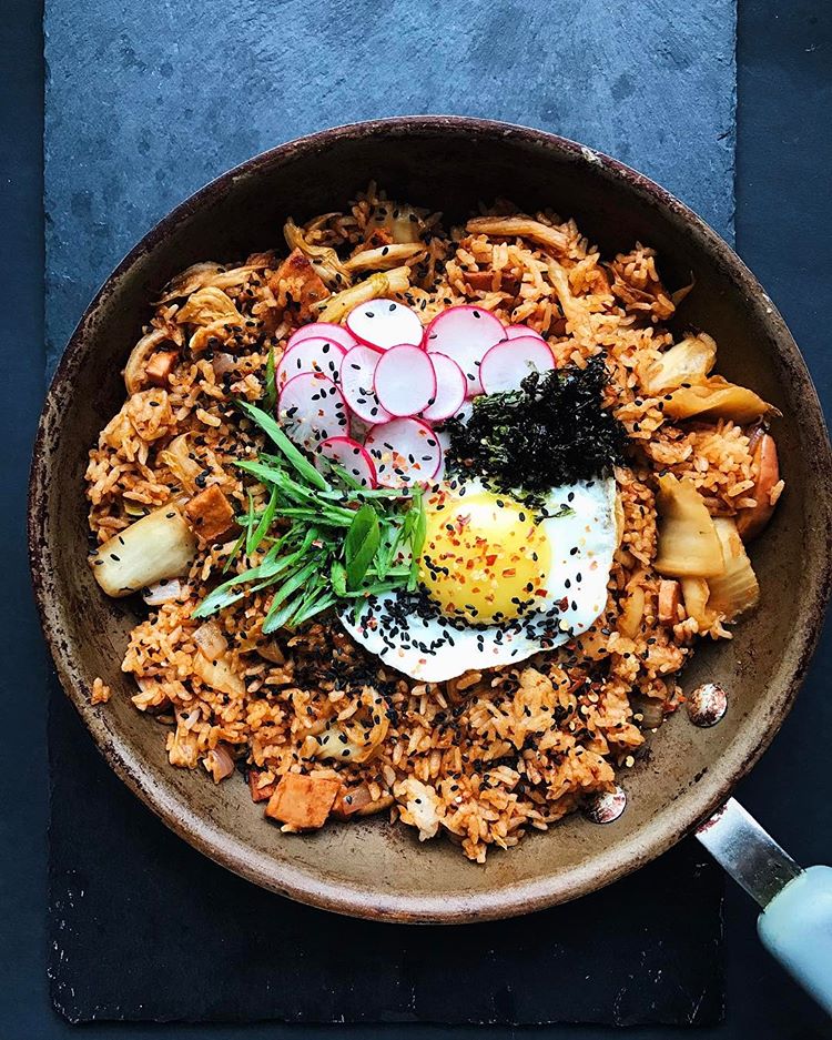 Kimchi Fried Rice with Fried Egg by walnuttrees_ | Quick & Easy Recipe
