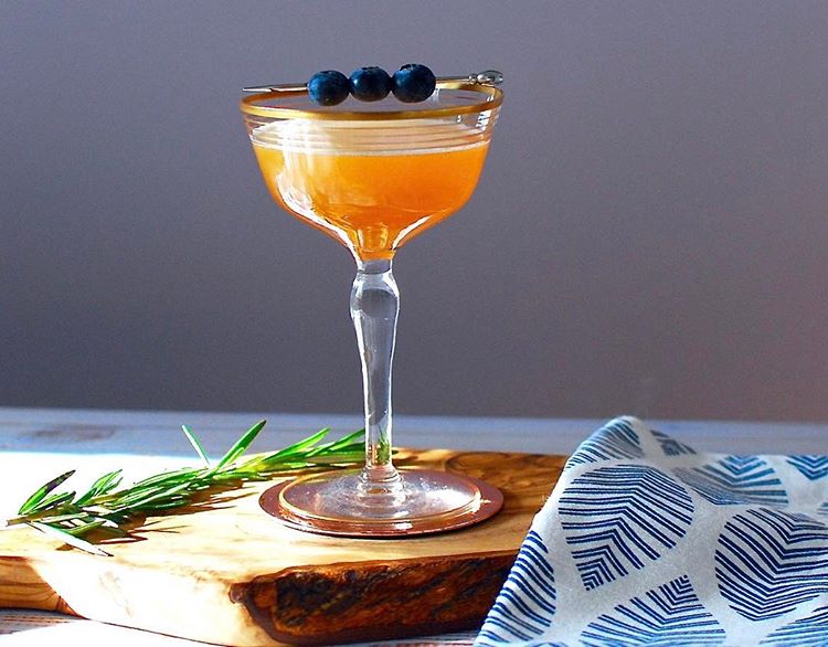 Blueberry Rosemary Shrub Brandy Cocktail Recipe The Feedfeed