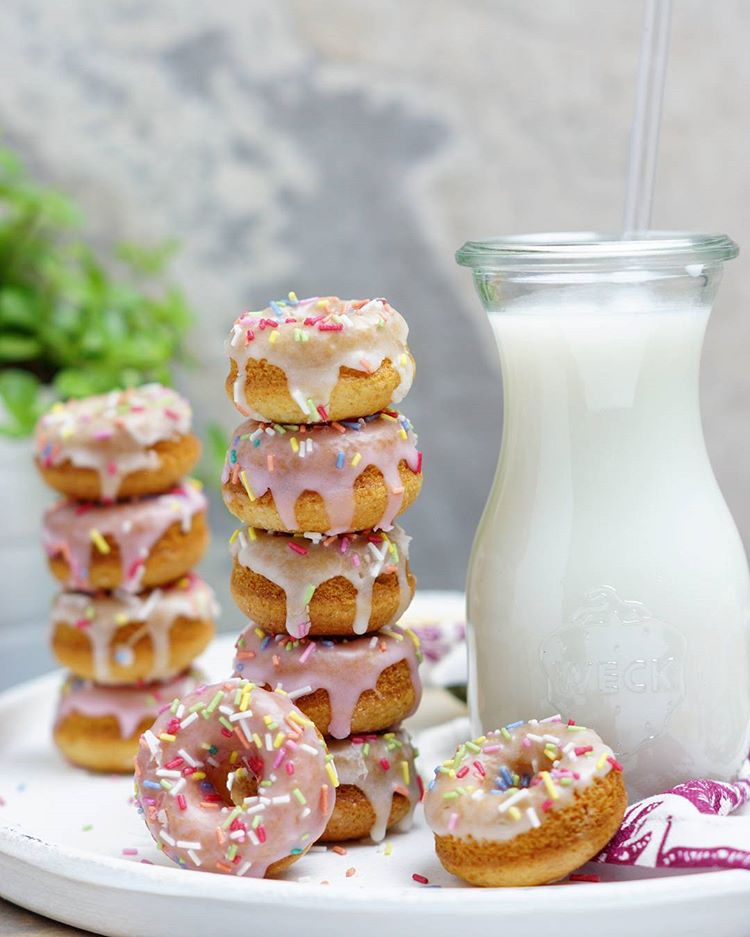 Sprinkle Donuts by esra.rakic.vegan Quick & Easy Recipe The Feedfeed