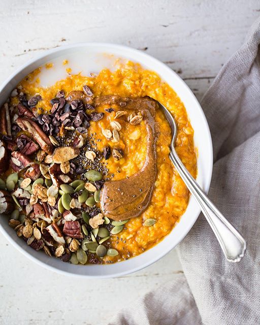 Carrot Cake Oatmeal With Toasted Pecans And Almond Butter Recipe | The ...