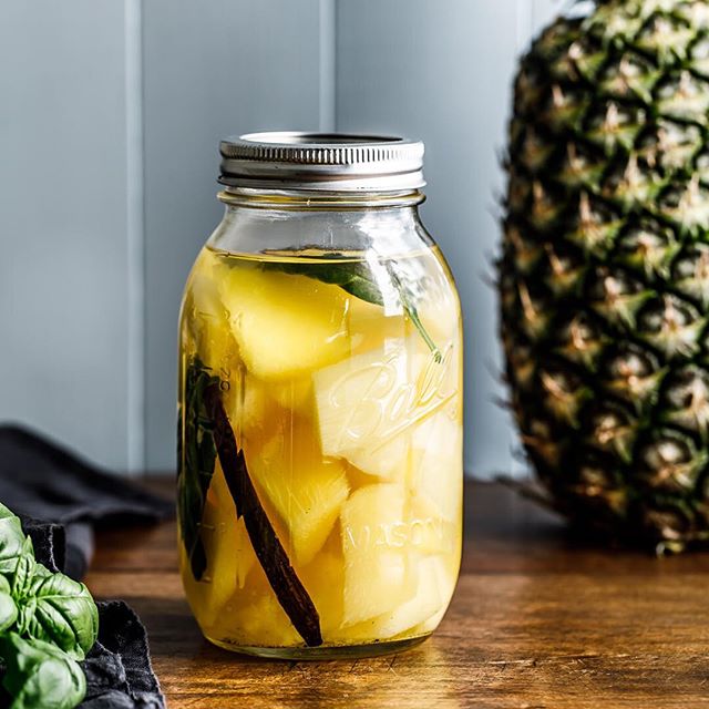 Homemade Vanilla Pineapple And Basil Vodka by 1bigbite Quick & Easy