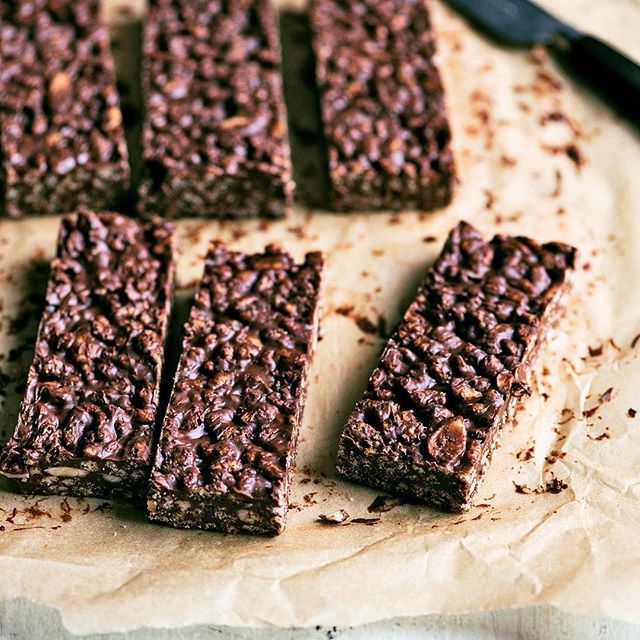 Chocolate Peanut Butter Crisp Bars Recipe The Feedfeed