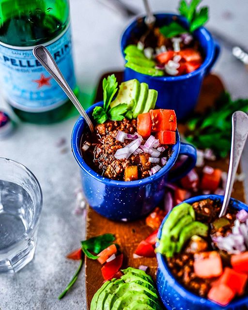 Chili Con Carne With Diced Tomatoes And Avocado by primal_gourmet