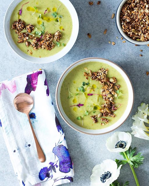 Romanesco Soup With Savory Za'atar Granola Recipe The Feedfeed
