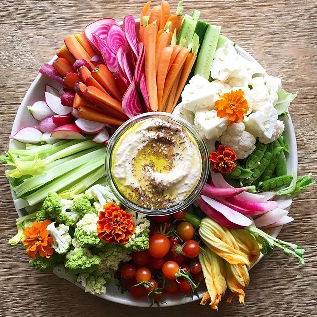 Crudités With Hummus Recipe | The Feedfeed