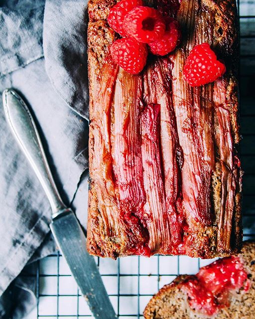 Rhubarb Raspberry Buckwheat Coffee Cake Recipe The Feedfeed