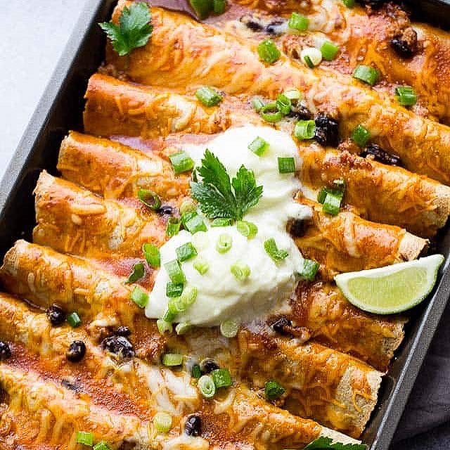 Turkey & Black Bean Enchiladas Recipe The Feedfeed