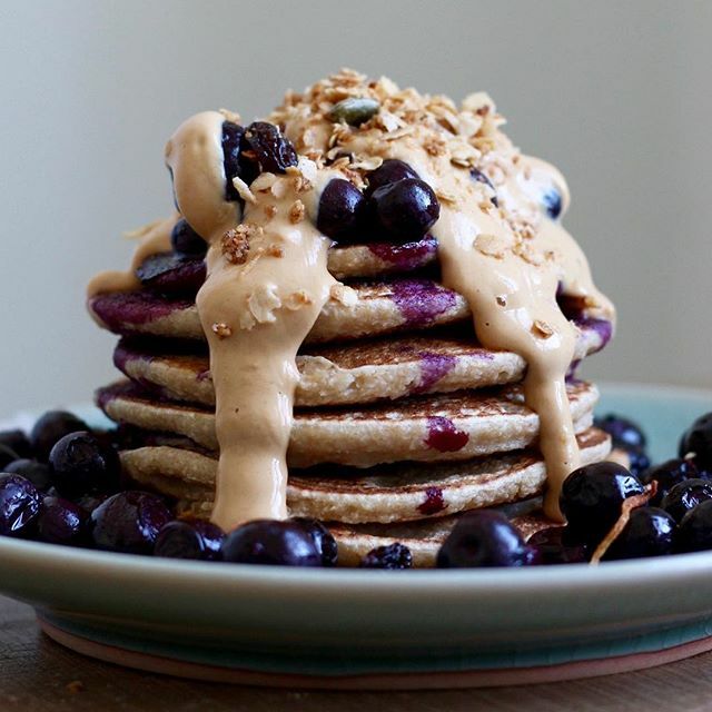 Blender Pancakes With Blueberry Sauce Recipe By F A I T H Food Blogger The Feedfeed