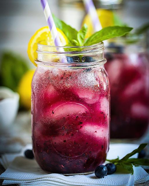 Basil, Blueberry & Lemonade Cocktail Recipe The Feedfeed