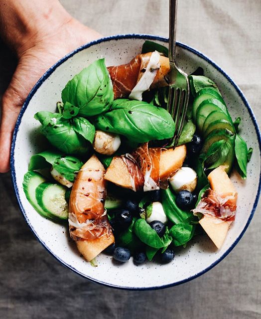 Prosciutto, Basil & Melon Salad Recipe The Feedfeed