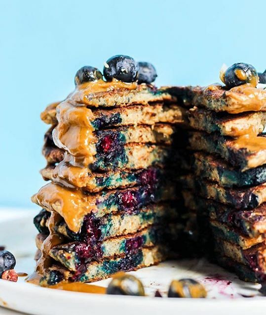 Blueberry Blender Pancakes Recipe By Emilie Hebert The Feedfeed