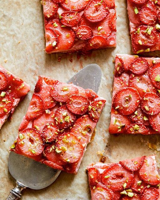 Strawberry And Pistachio Puff Pastry Tart Recipe The Feedfeed