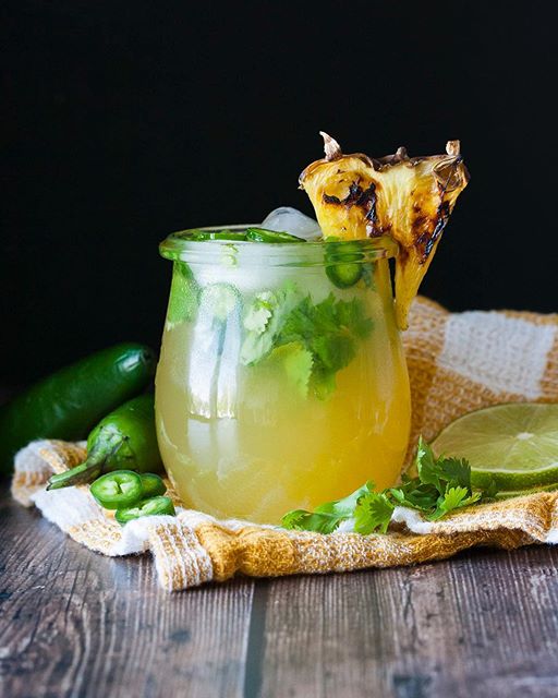 Grilled Pineapple Jalapeño Cilantro Margaritas Recipe The Feedfeed