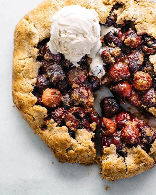 Cherry And Hazelnut Galette recipe by Lily Diamond The Feedfeed