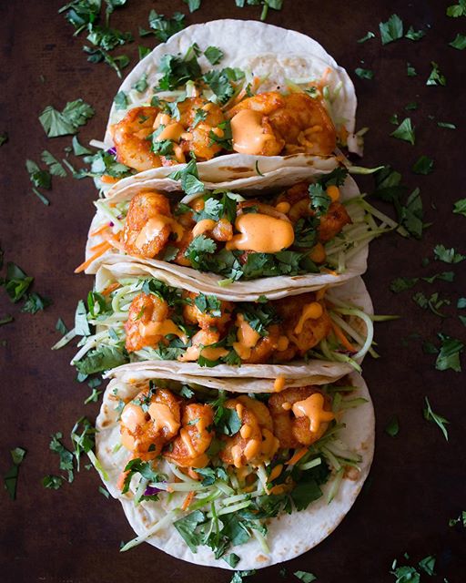 Chipotle Shrimp Tacos With Broccoli Slaw Recipe | The Feedfeed