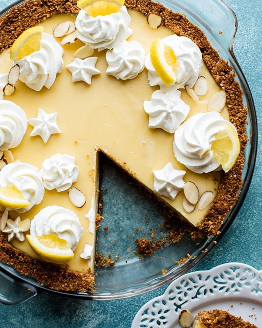 Creamy Lemon Pie With Graham Cracker And Almond Crust Recipe The Feedfeed