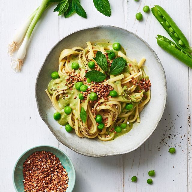 Green Pea And Roasted Buckwheat Pasta by eatsleepgreen | Quick & Easy Recipe  | The Feedfeed