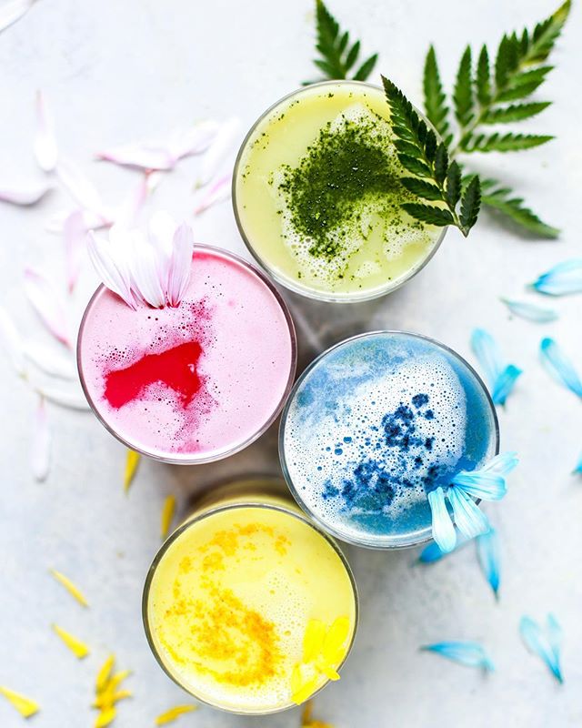 Colorful Lattes Four Ways Recipe The Feedfeed