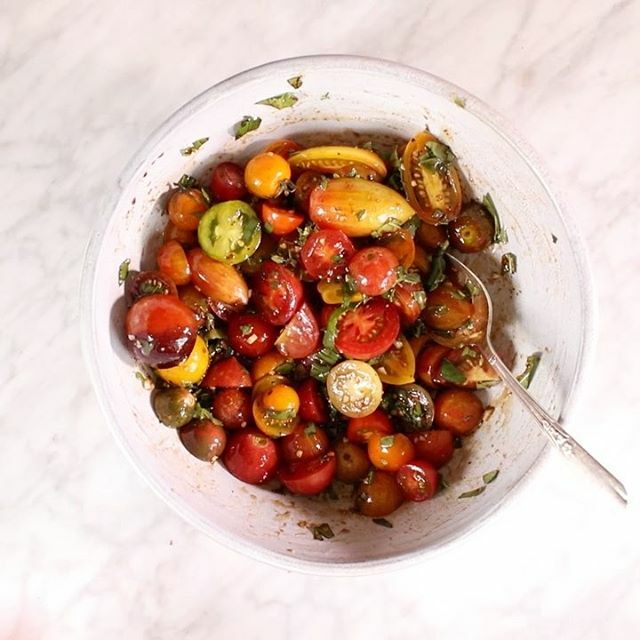 Marinated Cherry Tomatoes with Burrata. - Half Baked Harvest
