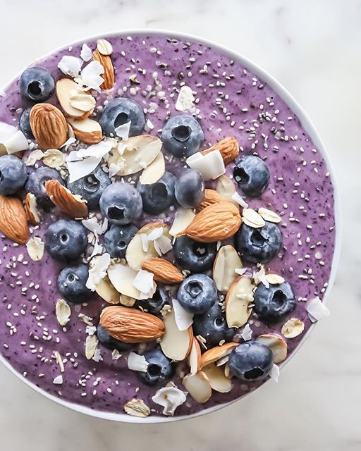 Blueberry Banana And Almond Butter Smoothie Bowl by inspiredbynick | Quick  & Easy Recipe | The Feedfeed
