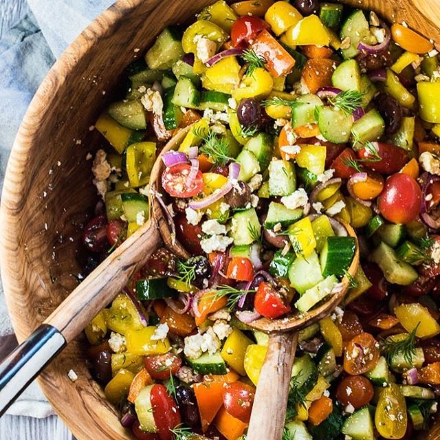 Greek salad summer fresh flavorful recipe